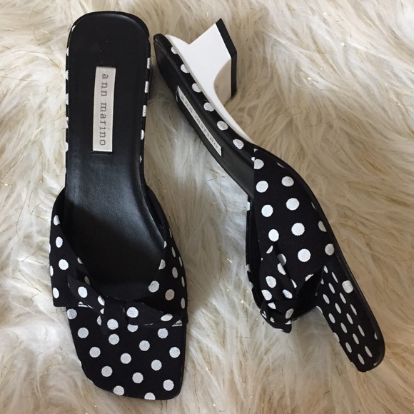 polka dot low heel shoes
